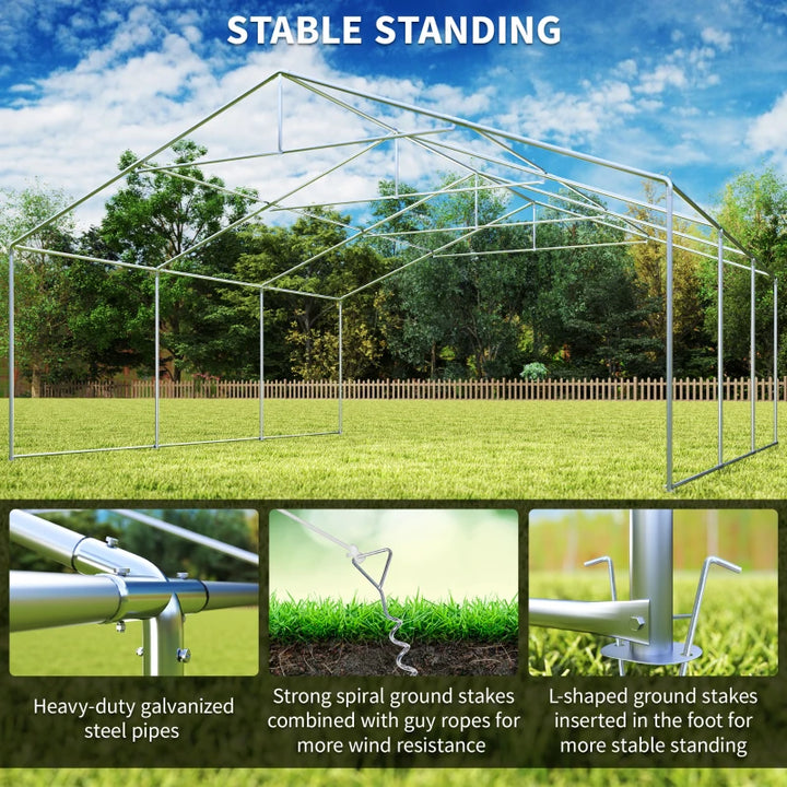 Heavy-Duty Large Wedding Tent 20' x 20' - Outdoor Party Canopy with Sidewalls