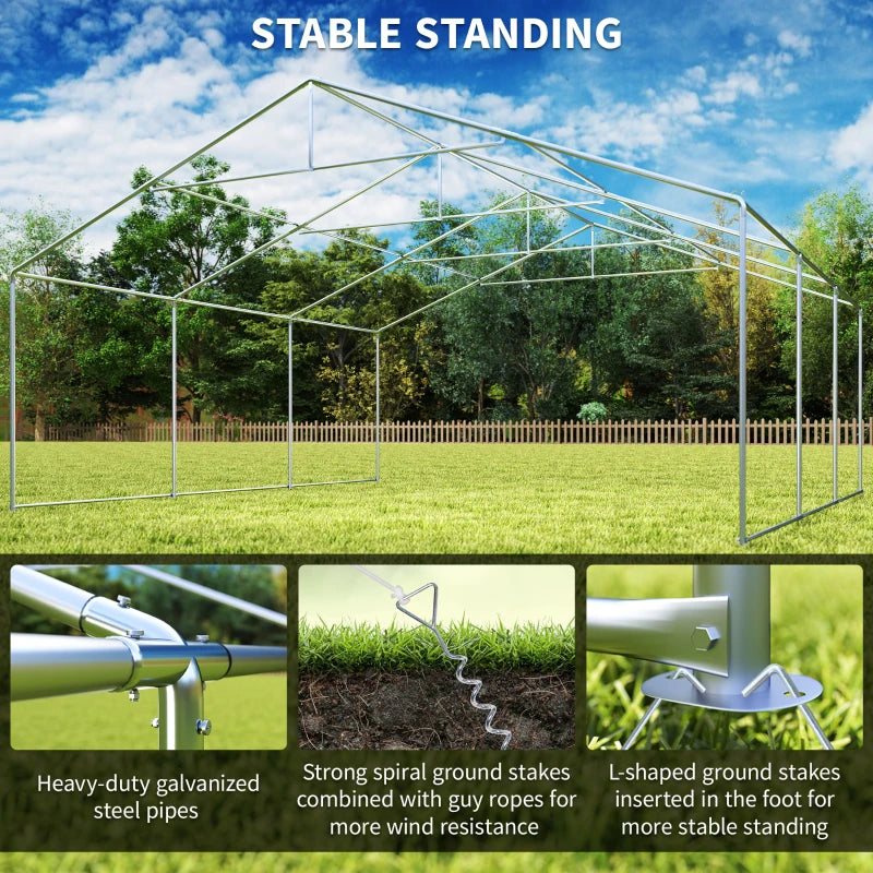 Heavy-Duty 20' x 20' Wedding Tent Canopy - Large Outdoor Event Shelter