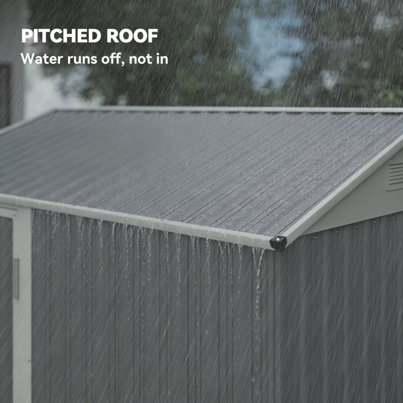 Tall Outdoor Storage Shed 7' x 6' - Weatherproof Lockable Garden Shed
