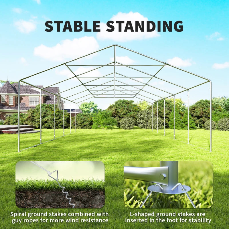 Heavy Duty Large Party Tent and Carport with Removable Sidewalls - Durable Outdoor Shelter