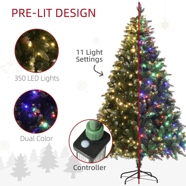 NEW 6ft Full 1078-Tip Prelit Artificial Tree, 450 LED Dual Colour Lights, Christmas Holiday, Green