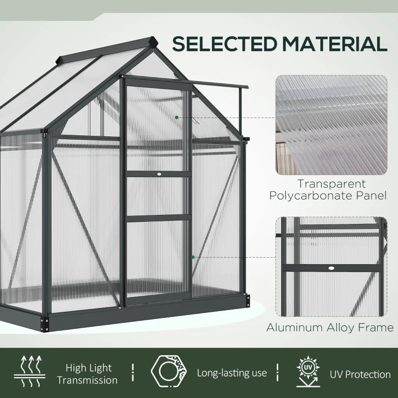 Outdoor Greenhouse Kit with Polycarbonate Panels - Year-Round Gardening Solution