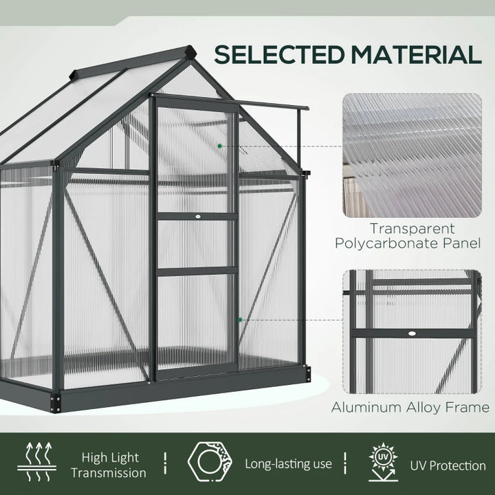 Outdoor Greenhouse Kit with Polycarbonate Panels - Year-Round Gardening Solution