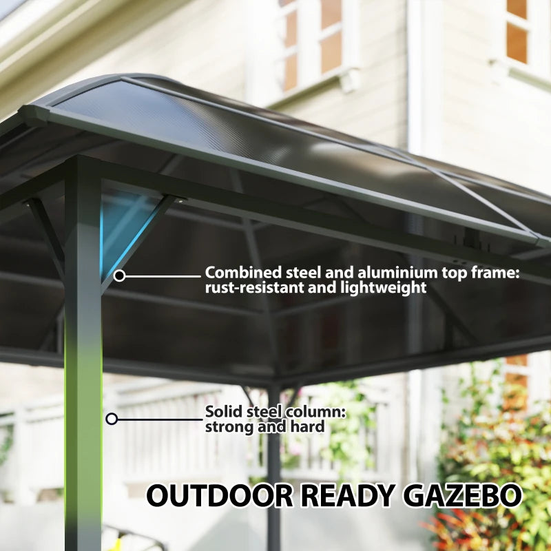 10' x 10' Outdoor Hardtop Gazebo Canopy with UV50+ Roof - Durable Patio Shelter