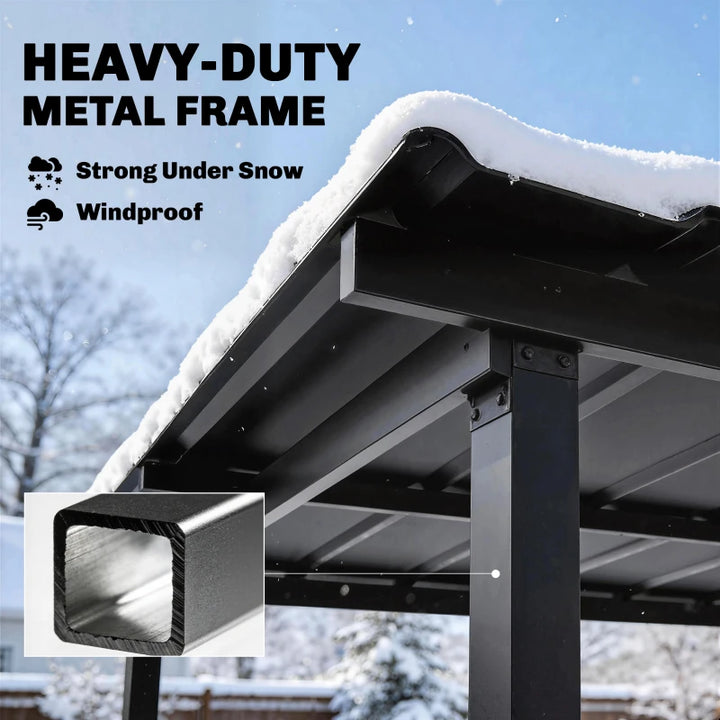 Hardtop Grill Gazebo 9x6 ft - Heavy-Duty Outdoor BBQ Shelter