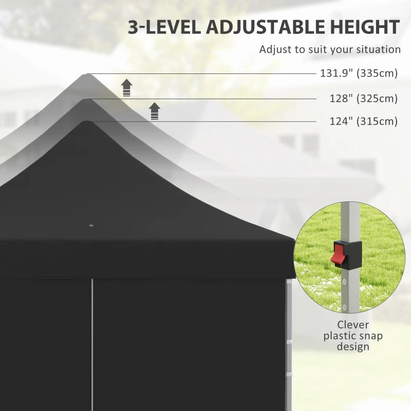 20’ x 10’ Pop-Up Portable Event Party Wedding Tent Gazebo Canopy w Case, Sand Bags, Walls, Grey