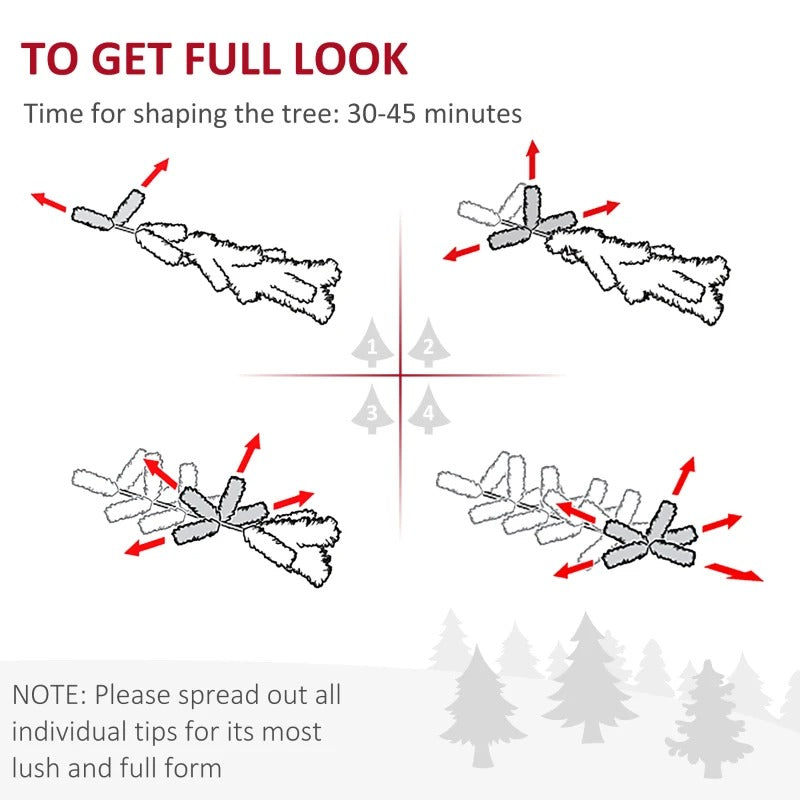 6ft 406-Tip Unlit Pencil Ombre Artificial Holiday Christmas Tree w Base, Pink & White Gradient