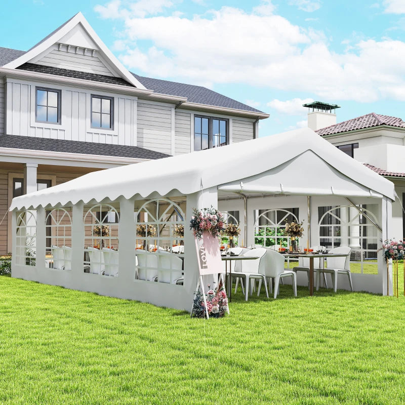 Heavy Duty Large Party Tent & Carport Canopy - Durable Outdoor Shelter with Removable Sidewalls