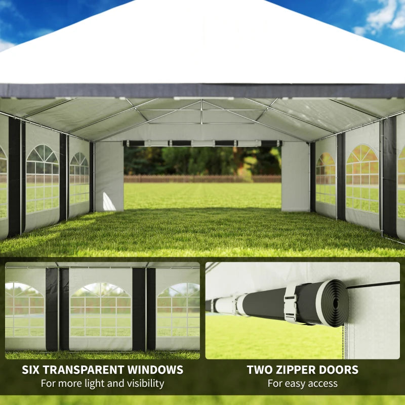 Heavy-Duty 20' x 20' Wedding Tent Canopy - Large Outdoor Event Shelter