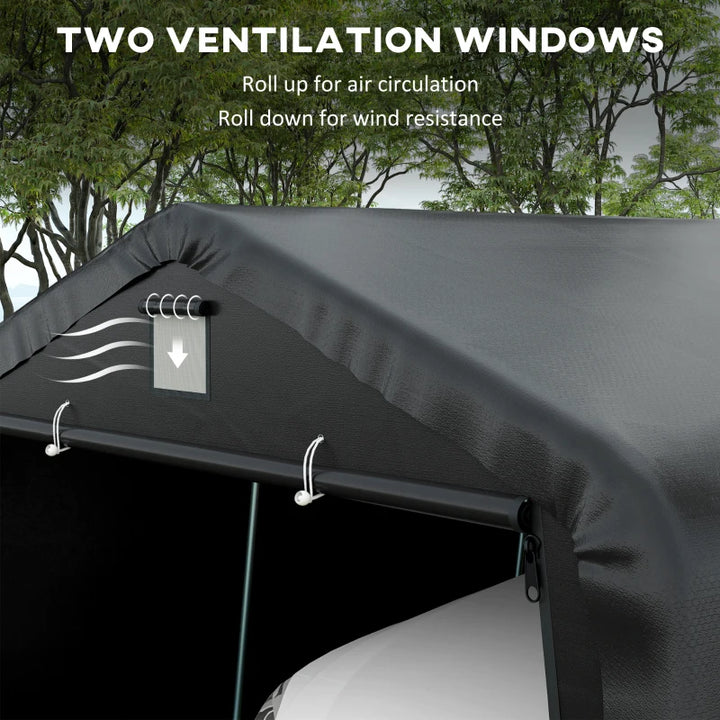 12' x 20' Portable Garage Canopy - Heavy Duty Weatherproof Car Shelter