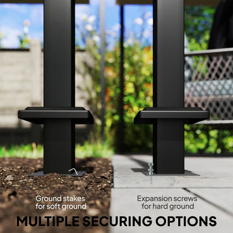 Retractable Pergola 19x10 ft Patio Sun Shade Shelter - UV50+ Weather Protection