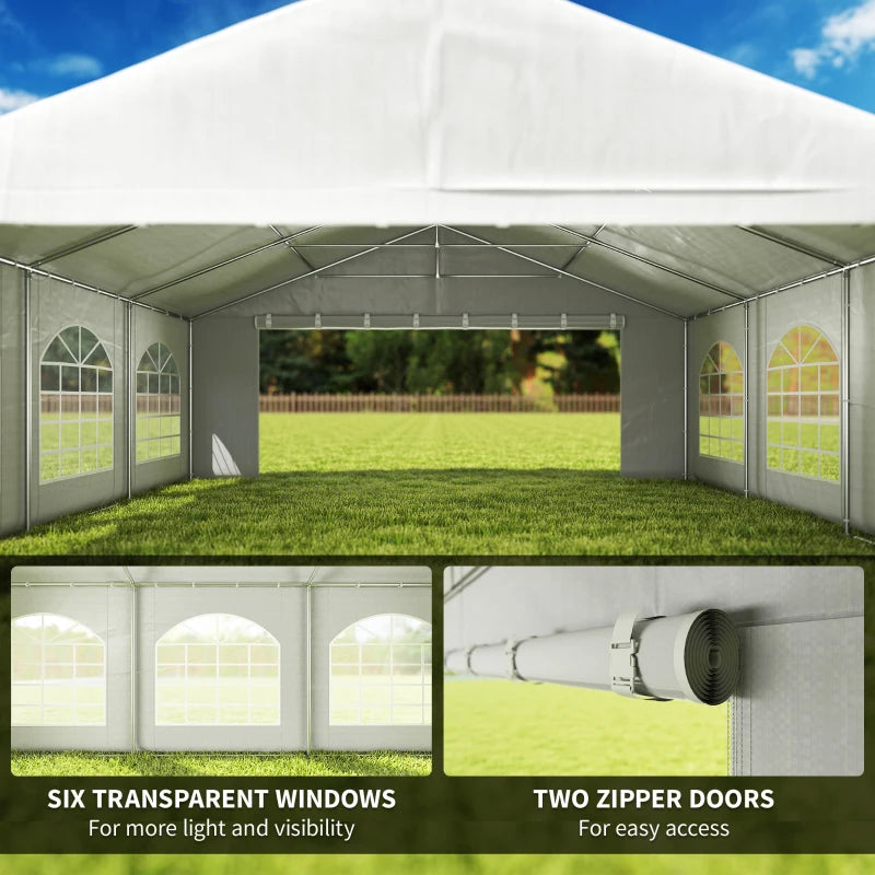 Heavy-Duty Large Wedding Tent 20' x 20' - Outdoor Party Canopy with Sidewalls