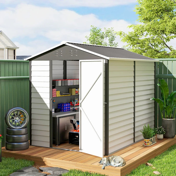 9' x 6' Garden Shed Outdoor Storage - Secure Lockable Patio Shed
