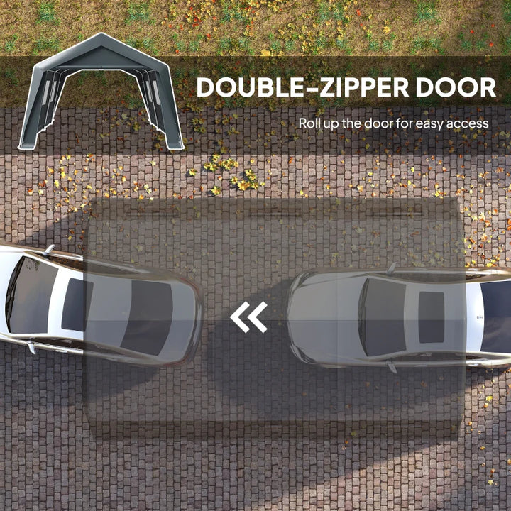 20 x 13 Ft Portable Carport Shelter - Weather-Resistant Steel Frame Garage