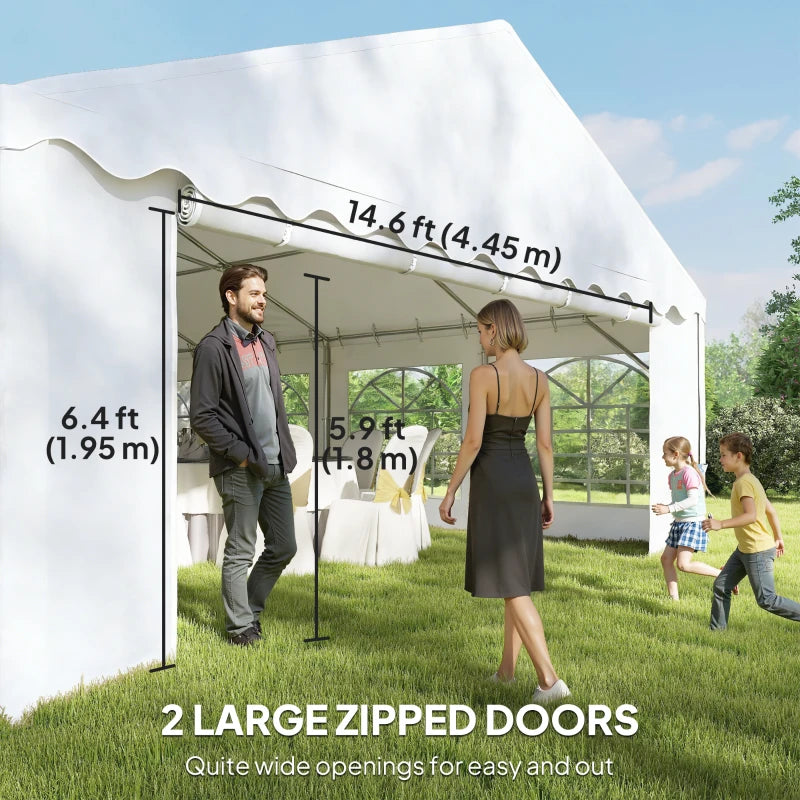 40' x 20' Deluxe Heavy Duty Outdoor Party Wedding Event Tent Gazebo Canopy w 12 Removeable Walls