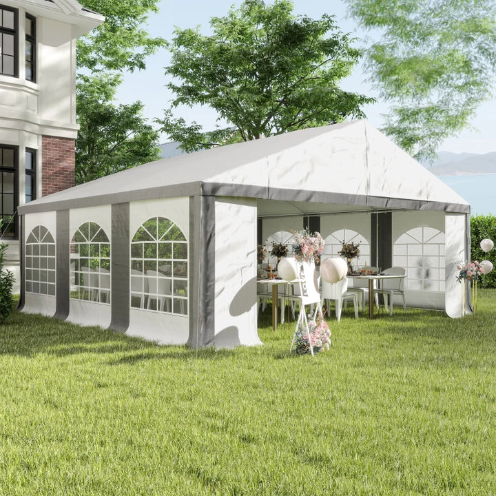 Heavy-Duty 20' x 20' Wedding Tent Canopy - Large Outdoor Event Shelter