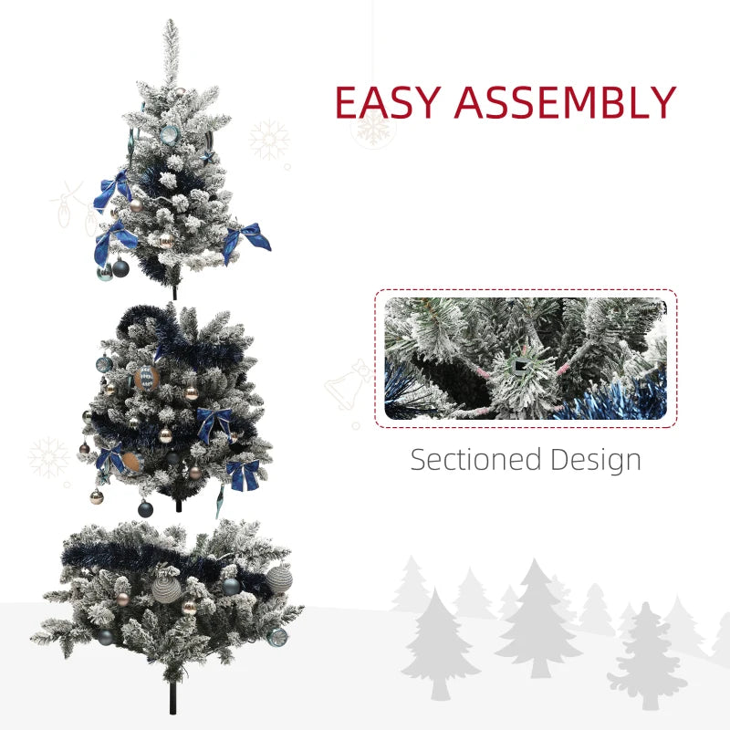 NEW 6ft 822-Tip Pre-lit Pre-Decorated Artificial Christmas Tree 150 Lights, Blue Metallic Ornaments