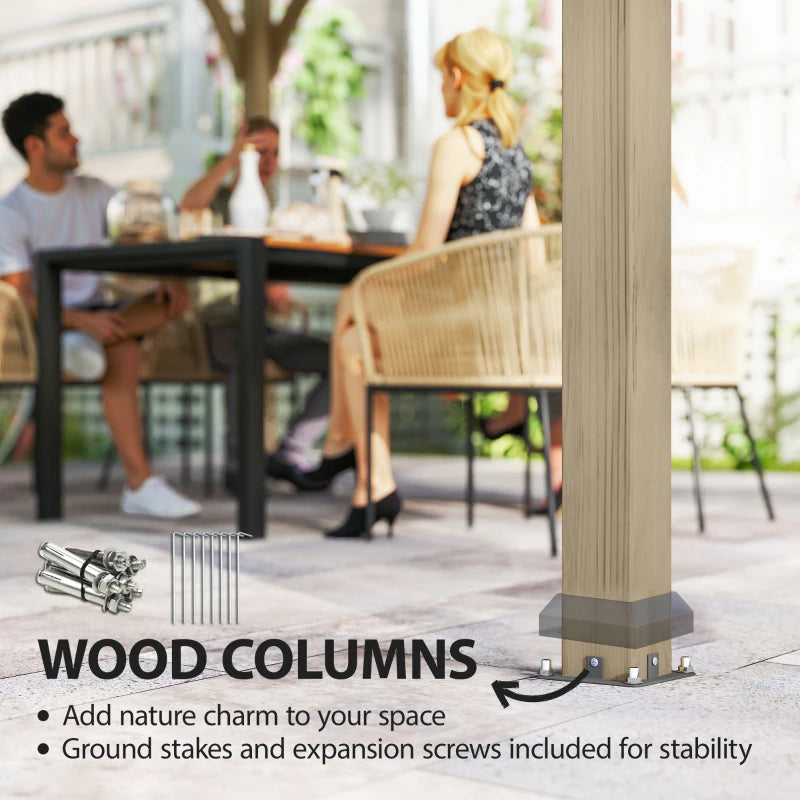 Hardtop Gazebo Canopy 12' x 14' - Galvanized Steel Roof with Wood Frame