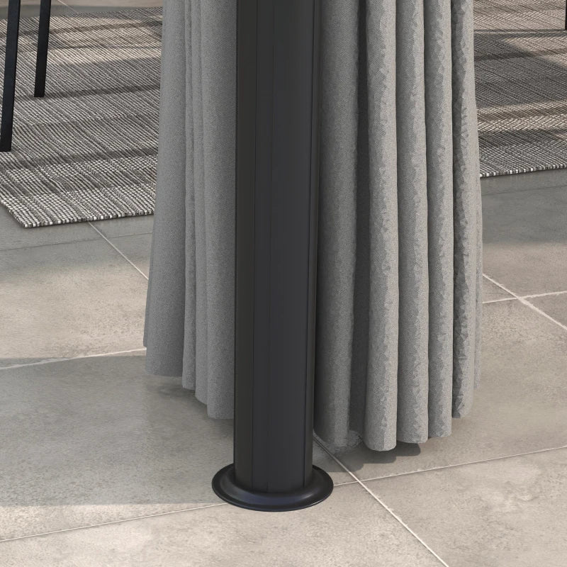 10' x 10' 2-Tier Outdoor Gazebo Canopy Tent with Mesh Sidewalls - Durable Weather-Resistant Patio Shelter