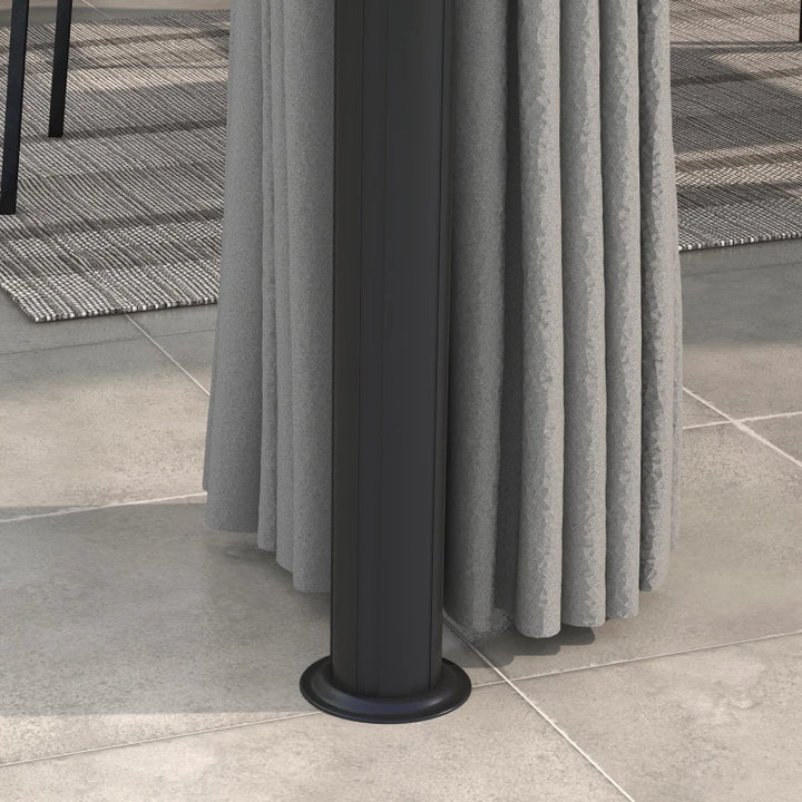 10' x 10' 2-Tier Outdoor Gazebo Canopy Tent with Mesh Sidewalls - Durable Weather-Resistant Patio Shelter