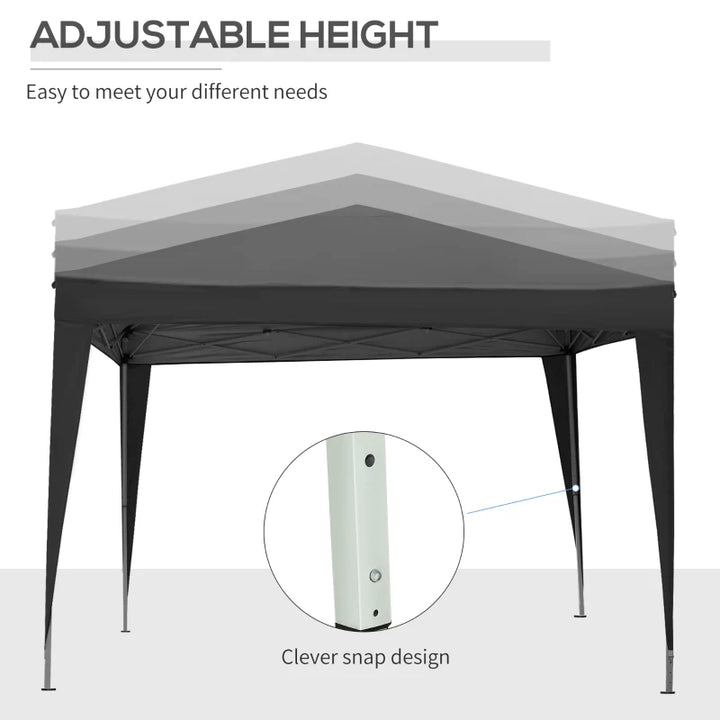 10’ x 10’ Pop-Up Portable Outdoor Event Party Wedding Tent Gazebo Canopy w Case, 4 Walls, Black