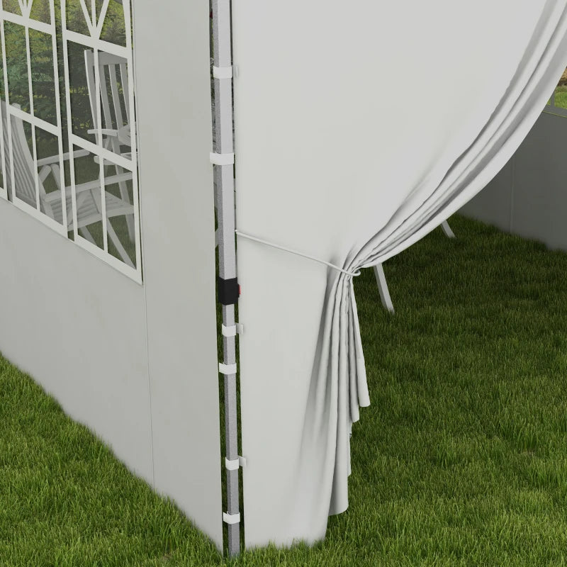 20’ x 10’ Pop-Up Portable Event Party Wedding Tent Gazebo Canopy w Case Sand Bags Walls, White