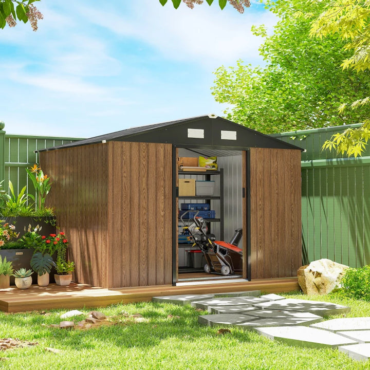 Garden Storage Shed with Lockable Double Doors - Spacious Outdoor Tool Storage