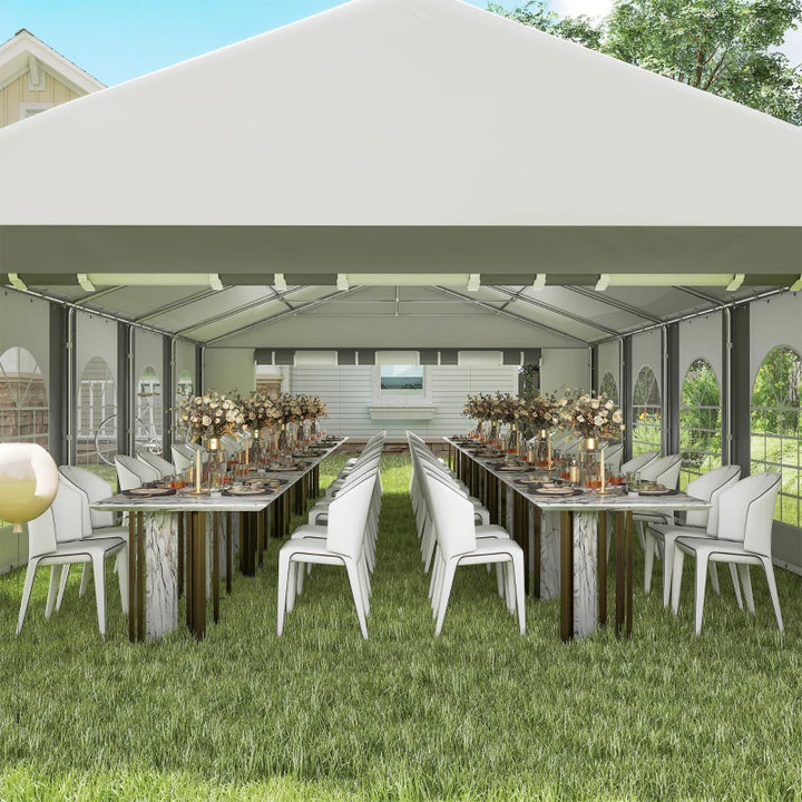 Heavy Duty Large Party Tent 20'x33' with Removable Sidewalls - Durable Outdoor Event Shelter