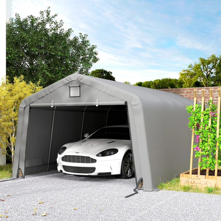 12' x 20' Portable Garage Canopy - Heavy Duty Car Shelter with Ventilation Windows