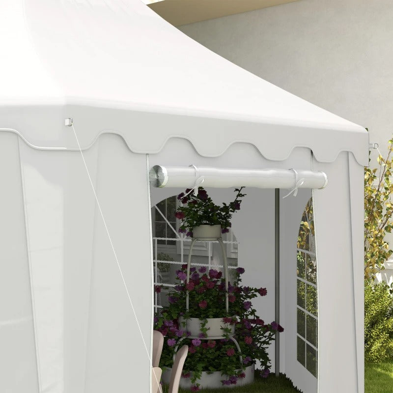 22.3' x 16.4' Deluxe High-Ceiling Outdoor Wedding Party Event Tent Patio Gazebo Canopy - White