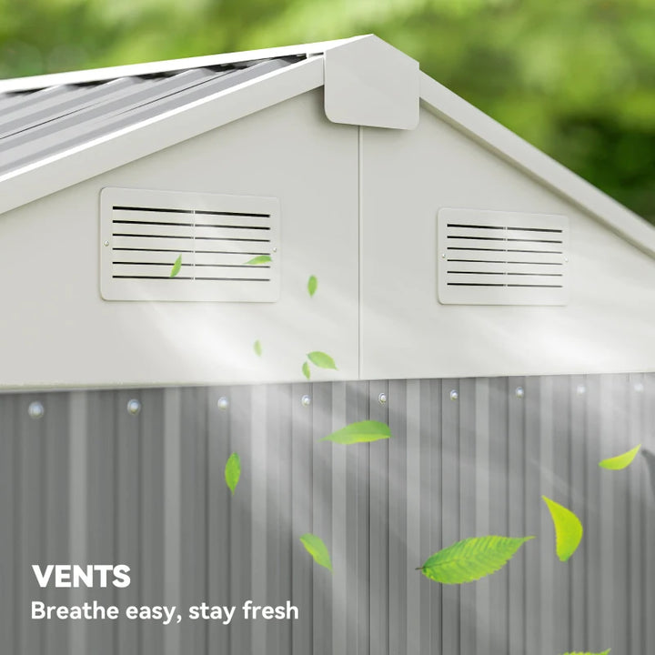 Tall Outdoor Storage Shed 7' x 6' - Weatherproof Lockable Garden Shed