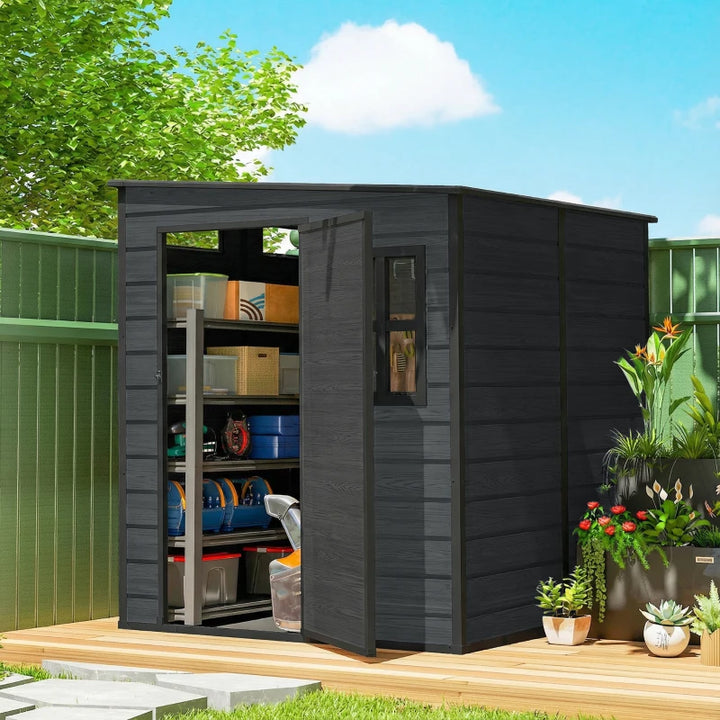 Outdoor Storage Shed with Lockable Door - Durable Weather-Resistant Garden Shed