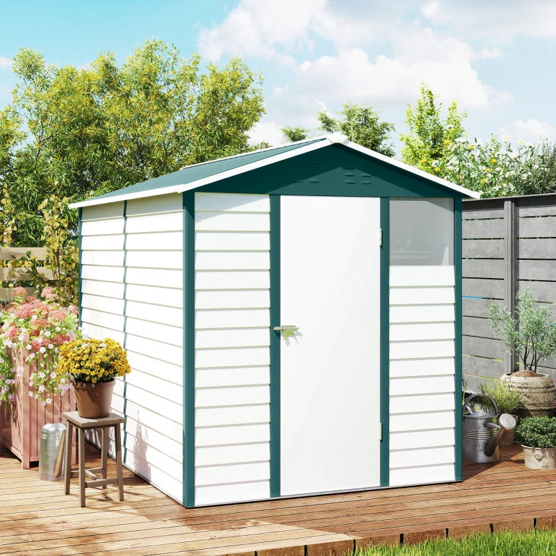 9' x 6' Garden Storage Shed with Lockable Door - Durable Outdoor Patio Storage
