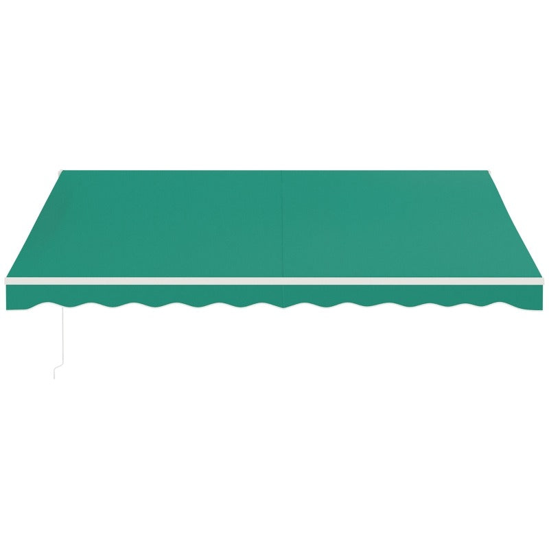 13' x 10' Electric Retractable Awning Sun Shade Canopy w Remote, Aluminum for Patio Deck Green