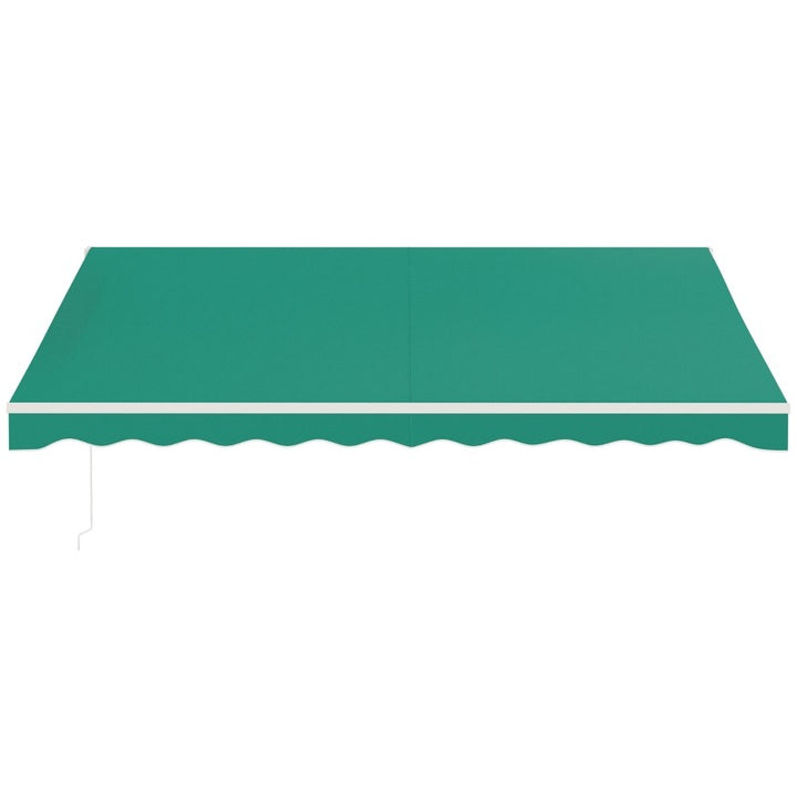 13' x 10' Electric Retractable Awning Sun Shade Canopy w Remote, Aluminum for Patio Deck Green