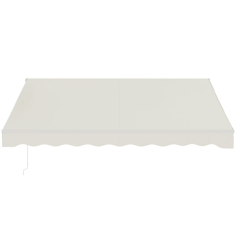 12' x 10' Electric Retractable Awning Sun Shade Canopy, Remote, Outdoor Patio Deck, Cream White