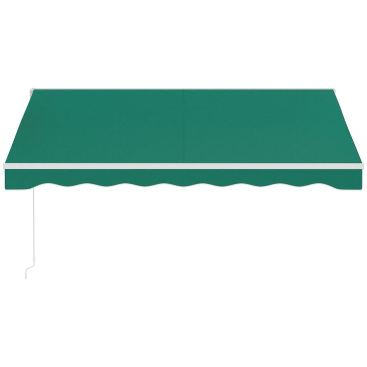 10' x 8' Electric Retractable Awning Sun Shade Canopy w Remote, Aluminum for Patio Deck, Green