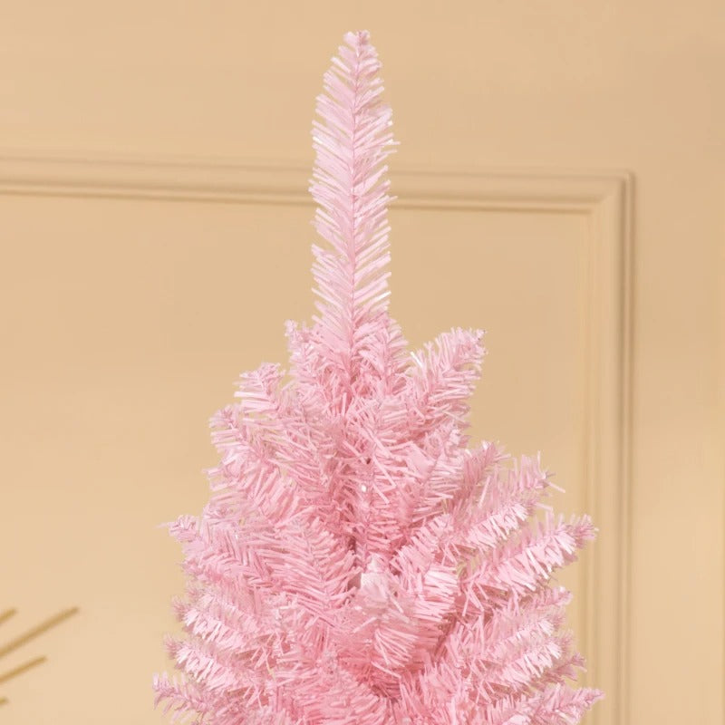 NEW 7ft 499-Tip Unlit Slim Pencil Artificial Christmas Holiday Xmas Tree Decor w Base, Pink