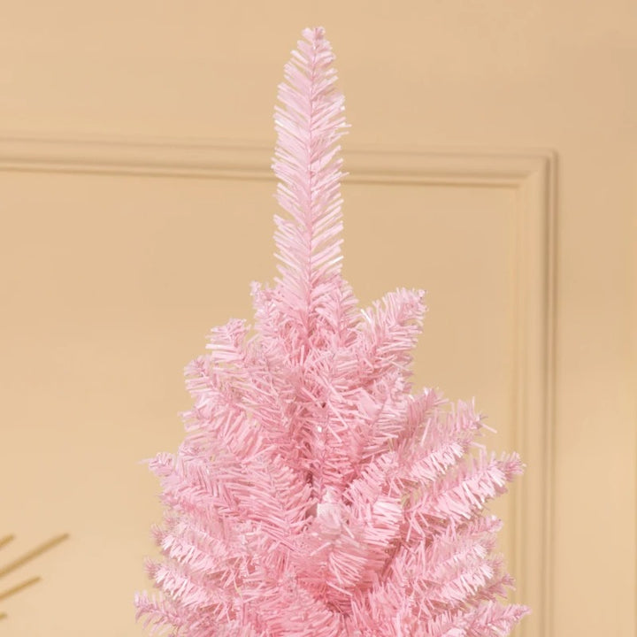 NEW 7ft 499-Tip Unlit Slim Pencil Artificial Christmas Holiday Xmas Tree Decor w Base, Pink