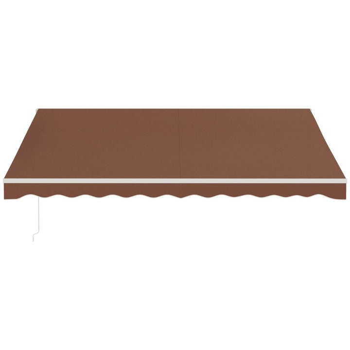 13' x 10' Electric Retractable Awning Sun Shade Canopy w Remote, Aluminum for Patio Deck Brown