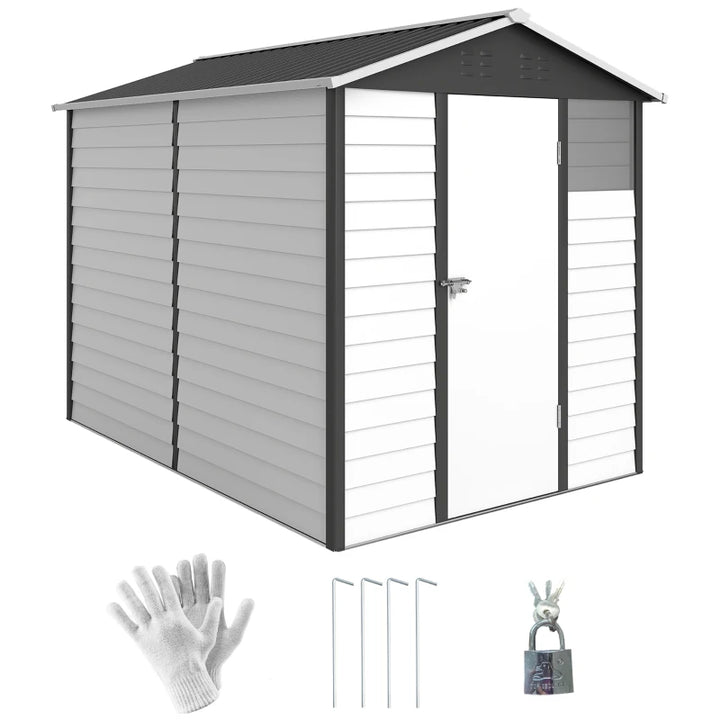 9' x 6' Garden Shed Outdoor Storage - Secure Lockable Patio Shed