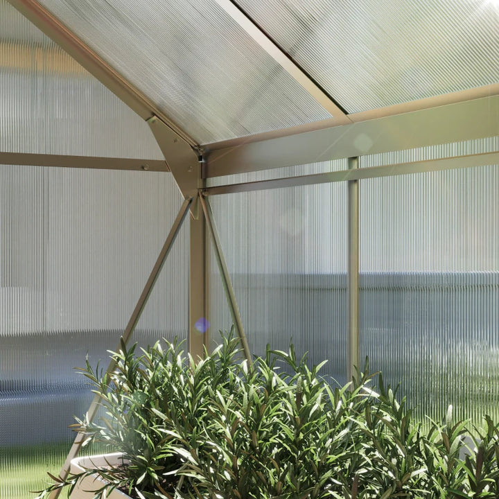 6' x 6' x 6.6' Polycarbonate Greenhouse Walk-In Garden Kit - Durable Year-Round Plant Protection