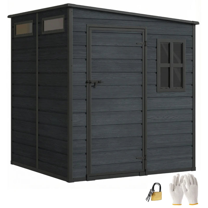 Outdoor Storage Shed with Lockable Door - Durable Weather-Resistant Garden Shed