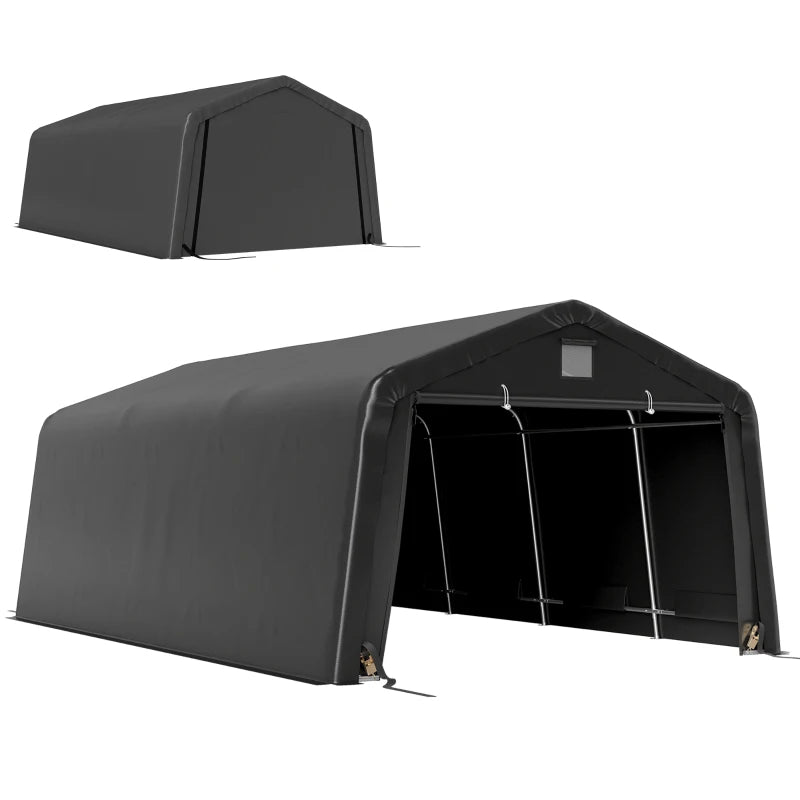 12' x 20' Portable Garage Canopy - Heavy Duty Weatherproof Car Shelter