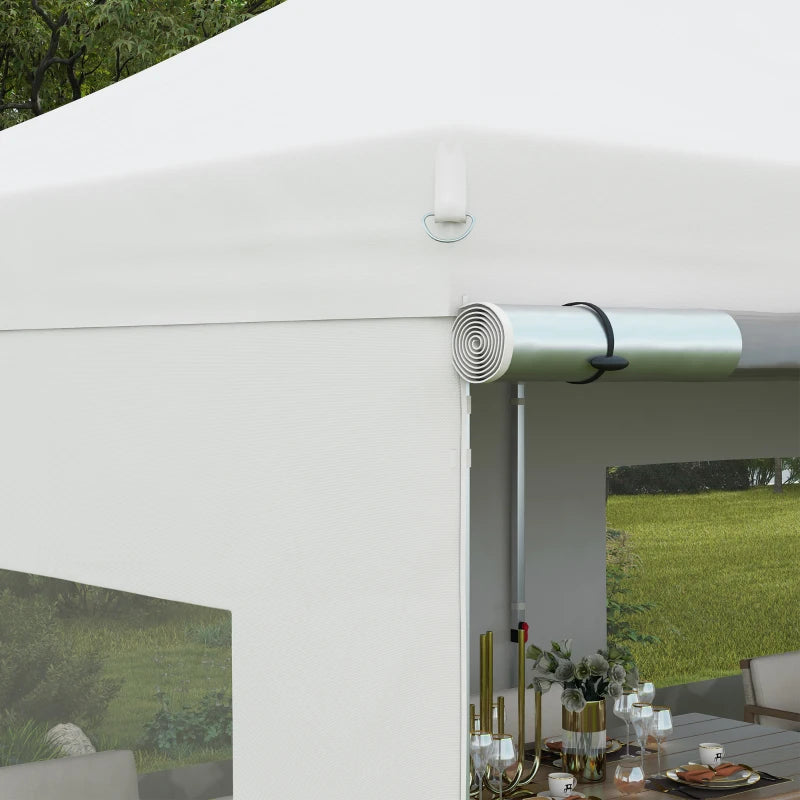 20' x 10' Folding Pop Up Canopy Tent with Sidewalls - Portable UV Protection Outdoor Shelter