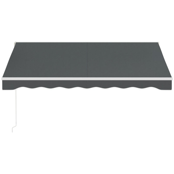 10' x 8' Electric Retractable Awning Sun Shade Canopy w Remote, Aluminum for Patio Deck, Grey