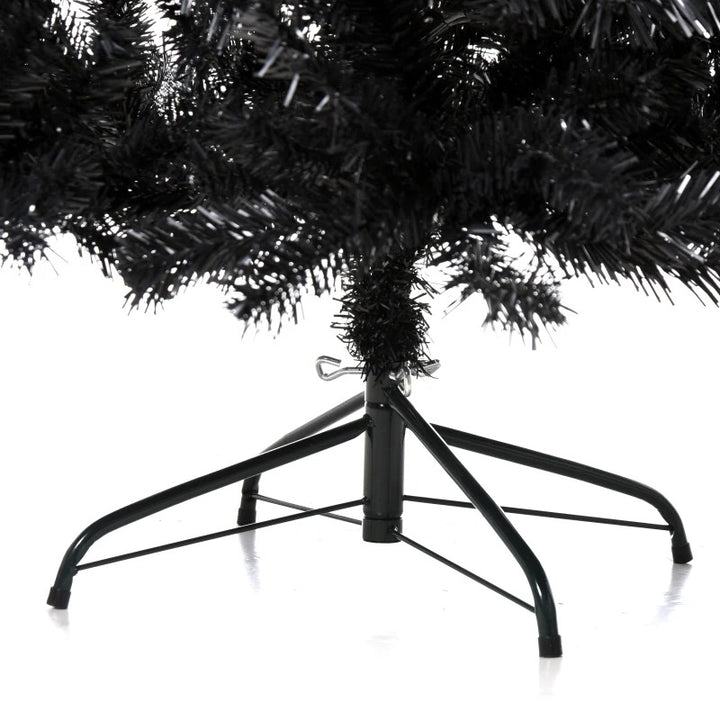 NEW 6ft 928-Tip Unlit Artificial Christmas Holiday Xmas Tree Decor w Foldable Base, Black