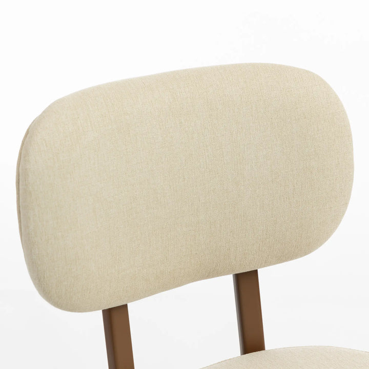 Heritage Upholstered Linen-Look Dining Chairs - Modern Comfort & Style, Set of 2, Beige