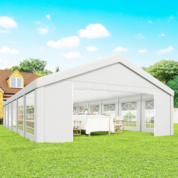 20' x 40' Party Tent with Removable Window Sidewalls - Spacious Durable Outdoor Canopy