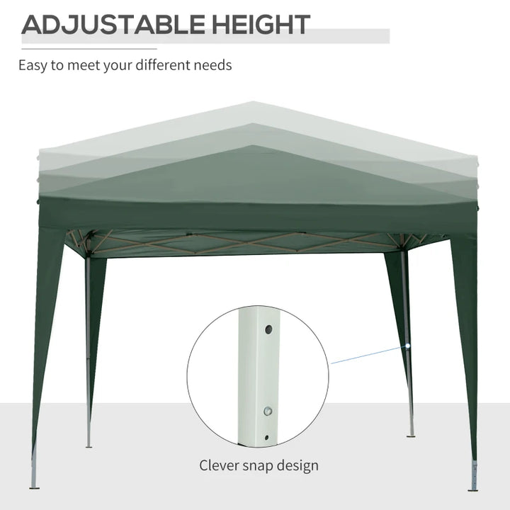 10’ x 10’ Pop-Up Portable Outdoor Event Party Wedding Tent Gazebo Canopy w Case, 4 Walls, Green